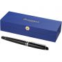Expert classically designed fountain pen, solid black,Chrome