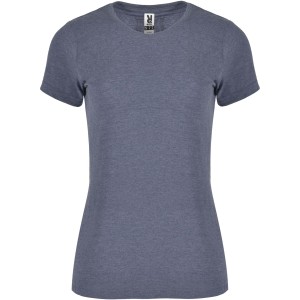 Fox short sleeve women's t-shirt, Heather Denim Blue (T-shirt, 90-100% cotton)