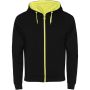 Fuji unisex sweat jacket, Solid black, Fluor Yellow