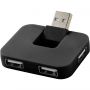 Gaia 4-port USB hub, solid black