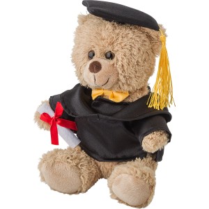 Plush graduation bear Magnus, Brown/Khaki (Games)