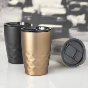 Geo 350 ml copper vacuum insulated tumbler, Silver (Glasses)