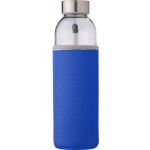 Glass bottle (500 ml) with neoprene sleeve, cobalt blue (9301-23)