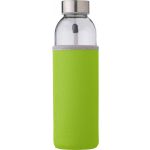 Glass bottle (500 ml) with neoprene sleeve, lime (9301-19)