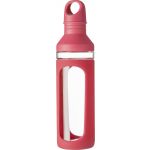 Glass drinking bottle (590ml), red (7488-08)