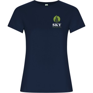 Golden short sleeve women's t-shirt, Navy Blue (T-shirt, 90-100% cotton)