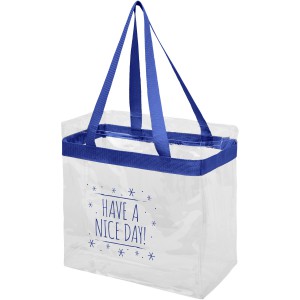 Hampton transparent tote bag, Royal blue, Transparent clear (Shopping bags)