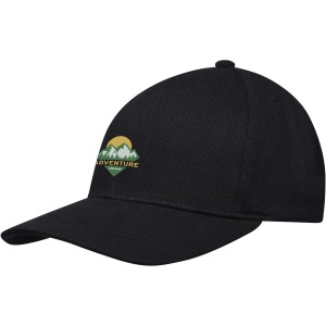 Opal 6 panel Aware recycled cap, Solid black (Hats)