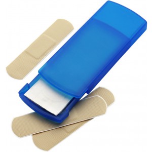 Plastic case with plasters Pocket, cobalt blue (Healthcare items)