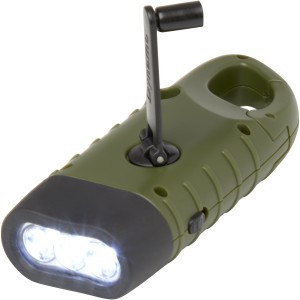 Helios recycled plastic solar dynamo flashlight with carabin (Lamps)