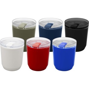 Hudson 180 ml recycled plastic double-wall tumbler, Solid bl (Glasses)