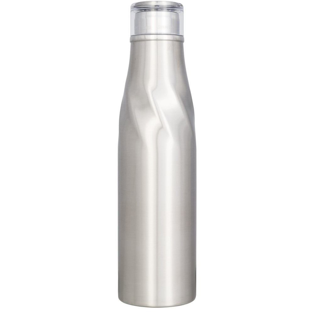 Printed Hugo 650 ml seal-lid copper vacuum insulated bottle, Silver ...
