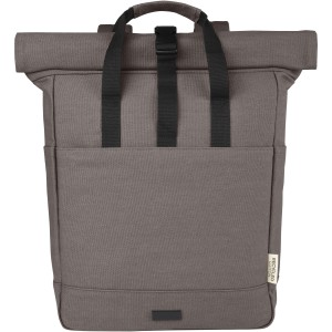 Joey 15? GRS recycled canvas rolltop laptop backpack 15L, Grey (Backpacks)