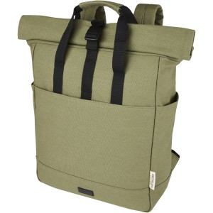 Joey 15? GRS recycled canvas rolltop laptop backpack 15L, Olive (Backpacks)