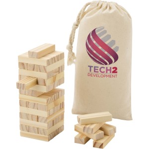 Jumble wooden toppling tower game, Natural (Games)