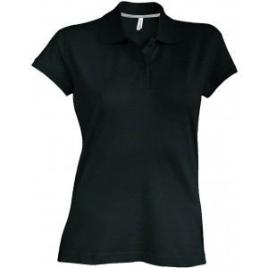 LADIES' SHORT-SLEEVED POLO SHIRT, Black