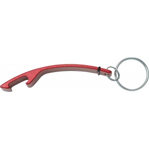 Aluminium 2-in-1 key holder Amani, red (Keychains)