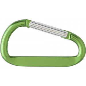 Aluminium carabiner key chain Guilermo, light green (Keychains)