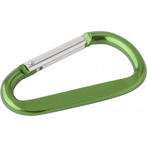 Aluminium carabiner key chain Guilermo, light green (Keychains)