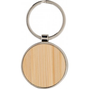 Bamboo and metal key chain Tillie, bamboo (Keychains)