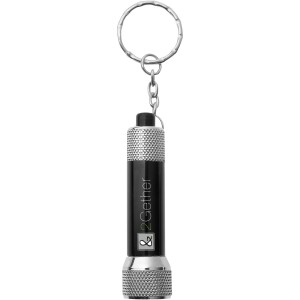 Draco LED keychain light, solid black,Silver (Keychains)