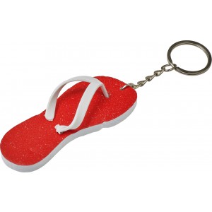 Flip-flop key holder, red (Keychains)