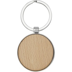 Moreno beech wood round keychain, Wood (Keychains)