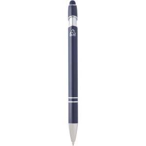 Kish ballpoint pen with silver finish (black ink), Navy (Metallic pen)