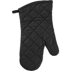Maya cotton with rubber oven mitt, Shiny black, solid black (Kitchen textile)