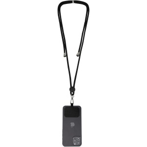 Kubi phone lanyard, Solid black (Lanyard, armband, badge holder)