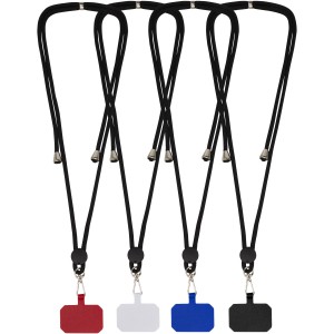 Kubi phone lanyard, Solid black (Lanyard, armband, badge holder)