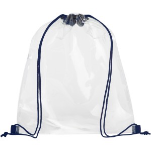 Lancaster transparent drawstring backpack, Navy, Transparent clear (Backpacks)