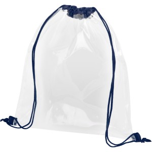 Lancaster transparent drawstring backpack, Navy, Transparent clear (Backpacks)