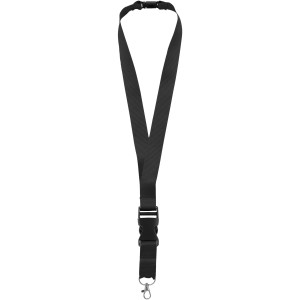 Yogi lanyard with detachable buckle, solid black (Lanyard, armband, badge holder)