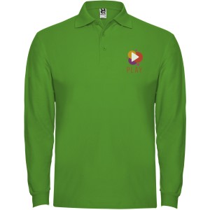 Estrella long sleeve men's polo, Grass Green (Long-sleeved shirt)