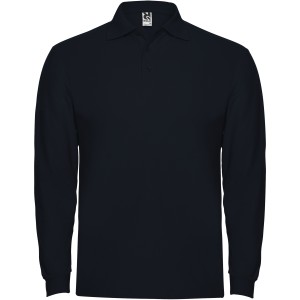 Estrella long sleeve men's polo, Navy Blue (Long-sleeved shirt)