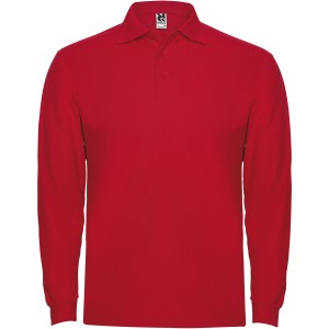 Estrella long sleeve men's polo, Red (Long-sleeved shirt)