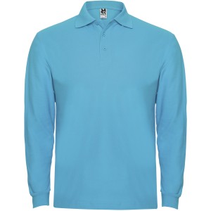 Estrella long sleeve men's polo, Turquois (Long-sleeved shirt)