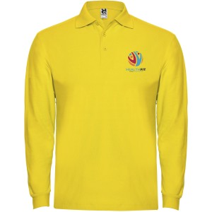 Estrella long sleeve men's polo, Yellow (Long-sleeved shirt)
