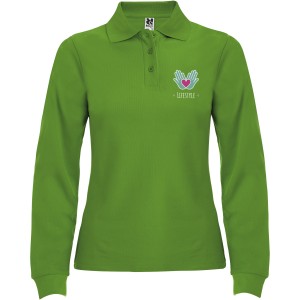 Estrella long sleeve women's polo, Grass Green (Long-sleeved shirt)