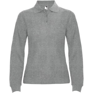 Estrella long sleeve women's polo, Marl Grey (Long-sleeved shirt)