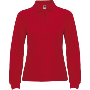 Estrella long sleeve women's polo, Red (Long-sleeved shirt)