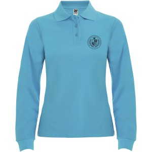 Estrella long sleeve women's polo, Turquois (Long-sleeved shirt)