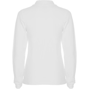 Estrella long sleeve women's polo, White (Long-sleeved shirt)