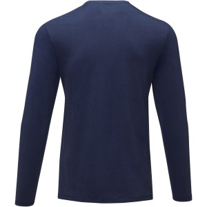 Ponoka long sleeve men's GOTS organic t-shirt, Navy (Long-sleeved shirt)