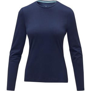 Ponoka long sleeve women's GOTS organic t-shirt, Navy (Long-sleeved shirt)