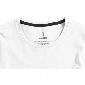 Ponoka long sleeve women's organic t-shirt, White (Long-sleeved shirt)