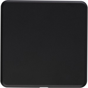 Loop 10W recycled plastic wireless charging pad, Solid black (Powerbanks)