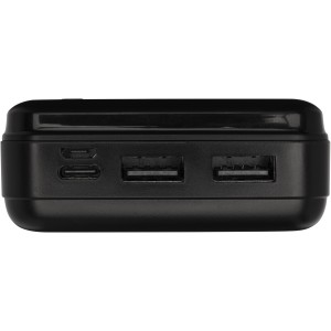 Loop 20.000 mAh recycled plastic power bank, Solid black (Powerbanks)