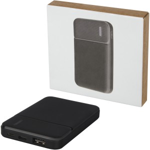 Loop 5000mAh recycled plastic power bank, Solid black (Powerbanks)